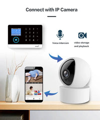 4G WiFi Alarm System for Home Security Compatible with Alexa, Tuya App Control No Monthly Fees