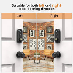 Smartlock, Keyless Entry Door Lock with Handle, Smart Deadbolt Electronic Keypad Door Knob Set, Smartlock
