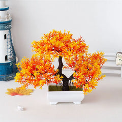 Plastic Bonsai Plant – Small Potted Tree for Home &amp; Table Décor