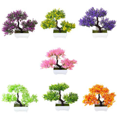 Plastic Bonsai Plant – Small Potted Tree for Home &amp; Table Décor