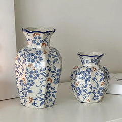Chinese Style Ceramic Vase Home Desktop Desktop Accessories Living Room Flower Arrangement Elegant Tabletop Ceramic Vase