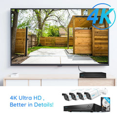 Reolink 8CH 4K Security Camera System 8MP IP Cameras Kit with Zoom 16-Channel 24/7 Reliable Video Recording 8-Channel PoE NVR
