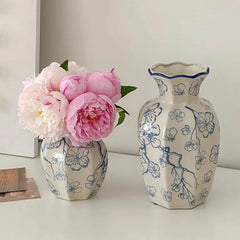 Chinese Style Ceramic Vase Home Desktop Desktop Accessories Living Room Flower Arrangement Elegant Tabletop Ceramic Vase