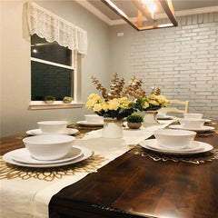 PVC Hibiscus Flowers Placemat Dining Table Hollow Pad Coaster Pads Table Bowl Mats Decora Table Set Hot Stand Coasters