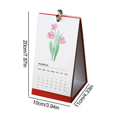 Desk Calendar 2025 Floral Standing Calendar Work Calendar Personal Daily Planner Calendar School Supplies For Home Desk For Easy