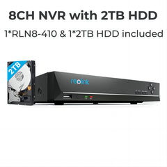 Reolink 8CH 4K Security Camera System 8MP IP Cameras Kit with Zoom 16-Channel 24/7 Reliable Video Recording 8-Channel PoE NVR
