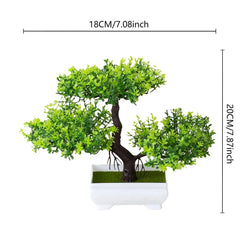 Plastic Bonsai Plant – Small Potted Tree for Home &amp; Table Décor