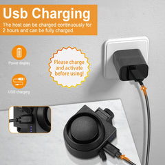 WSDCAM 110dB Loud Anti Theft Vibration Sensor Alarm USB Charging Remote Control 110 dB Bike Motorcycle Alarm Security Protection