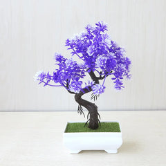 Plastic Bonsai Plant – Small Potted Tree for Home &amp; Table Décor
