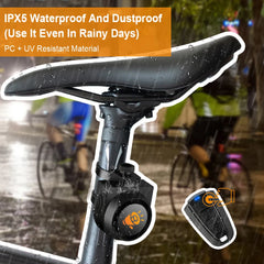 WSDCAM 110dB Loud Anti Theft Vibration Sensor Alarm USB Charging Remote Control 110 dB Bike Motorcycle Alarm Security Protection