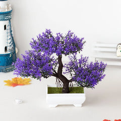 Plastic Bonsai Plant – Small Potted Tree for Home &amp; Table Décor