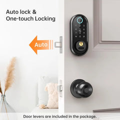 Smartlock, Keyless Entry Door Lock with Handle, Smart Deadbolt Electronic Keypad Door Knob Set, Smartlock