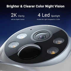 Security Cameras Wireless Outdoor Home System, 4 Camera Kit, No Subscription Fees, Solar Powered, Local Storage