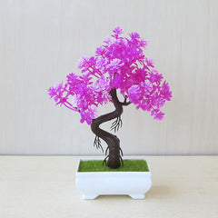 Plastic Bonsai Plant – Small Potted Tree for Home &amp; Table Décor