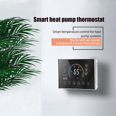 WiFi Smart Heat Pump Room Thermostat Temperature Controller 4.8 Inch Color LCD Screen Programmable Touch Control/ Mobile APP