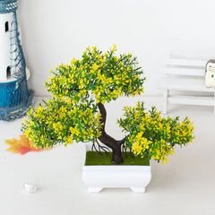 Plastic Bonsai Plant – Small Potted Tree for Home &amp; Table Décor