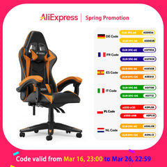 Gaming Chair Office Chair Ergonomic PU Leather Computer Desk Chair with Headrest and Lumbar Support Game Chairs Racing Chair