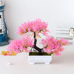 Plastic Bonsai Plant – Small Potted Tree for Home &amp; Table Décor