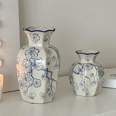Chinese Style Ceramic Vase Home Desktop Desktop Accessories Living Room Flower Arrangement Elegant Tabletop Ceramic Vase