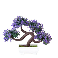 Plastic Bonsai Plant – Small Potted Tree for Home &amp; Table Décor