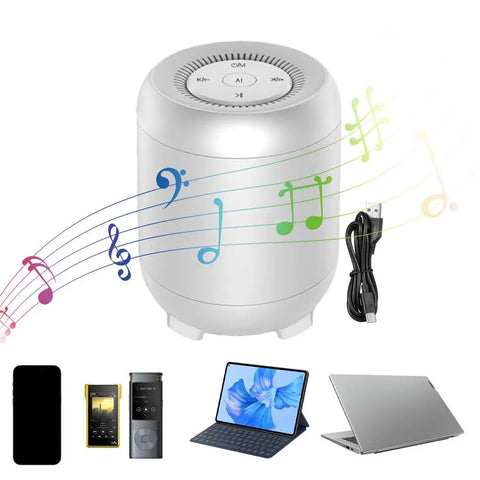 Desktop Speaker Deep Bass Small Wireless Speaker With Voice Control Desktop Smart Wireless Speaker For Backpacking Home Parties