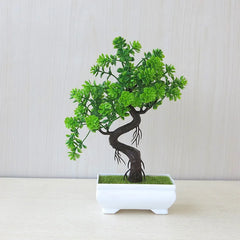 Plastic Bonsai Plant – Small Potted Tree for Home &amp; Table Décor