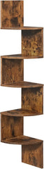 5-Tier Wall Mounted Corner Shelf – Floating Bookshelf &amp; Plant Display Rack