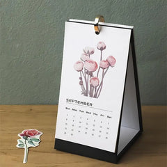 Desk Calendar 2025 Floral Standing Calendar Work Calendar Personal Daily Planner Calendar School Supplies For Home Desk For Easy