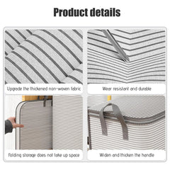 Large Capacity Quilts Storage Bags with Lids and Reinforced Handle Bags for Bedding and Clothes Organization