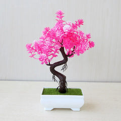 Plastic Bonsai Plant – Small Potted Tree for Home &amp; Table Décor