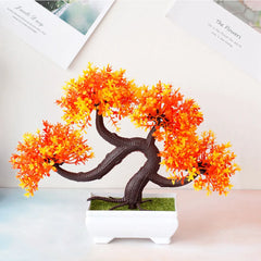Plastic Bonsai Plant – Small Potted Tree for Home &amp; Table Décor