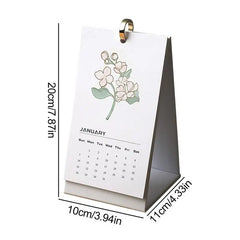 Desk Calendar 2025 Floral Standing Calendar Work Calendar Personal Daily Planner Calendar School Supplies For Home Desk For Easy
