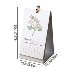 Desk Calendar 2025 Floral Standing Calendar Work Calendar Personal Daily Planner Calendar School Supplies For Home Desk For Easy