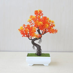 Plastic Bonsai Plant – Small Potted Tree for Home &amp; Table Décor