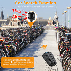 WSDCAM 110dB Loud Anti Theft Vibration Sensor Alarm USB Charging Remote Control 110 dB Bike Motorcycle Alarm Security Protection