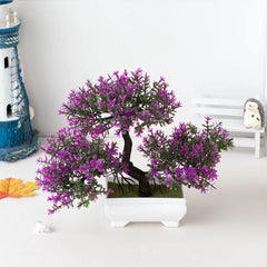 Plastic Bonsai Plant – Small Potted Tree for Home &amp; Table Décor