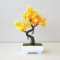 Plastic Bonsai Plant – Small Potted Tree for Home &amp; Table Décor