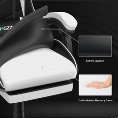 Ergonomic Gaming Chair with Footrest – Adjustable Computer Chair with Lumbar &amp; Headrest Support