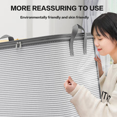 Large Capacity Quilts Storage Bags with Lids and Reinforced Handle Bags for Bedding and Clothes Organization